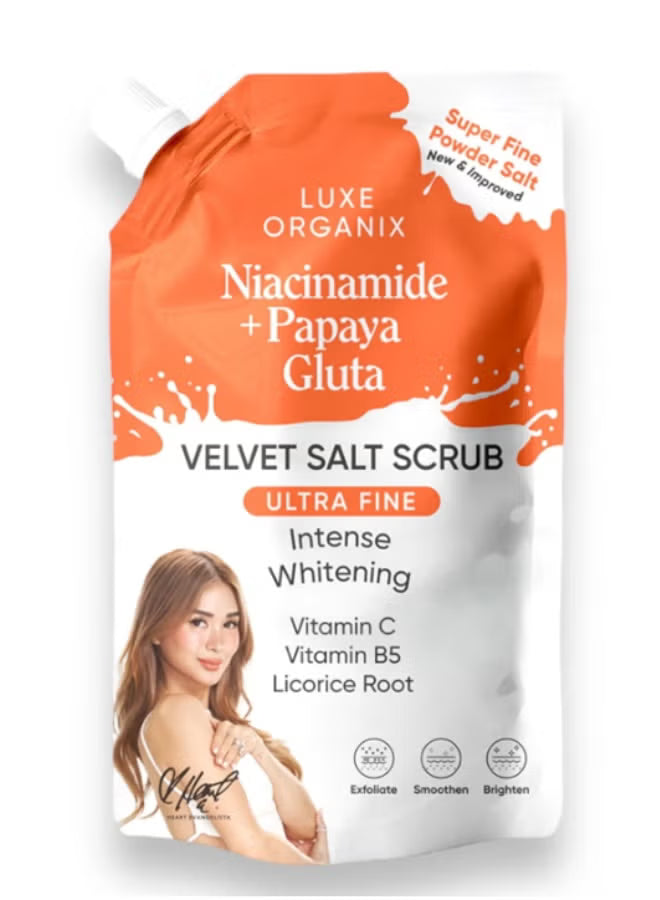 Luxe Organix — Niacinamide + Papaya Gluta Velvet Salt Scrub